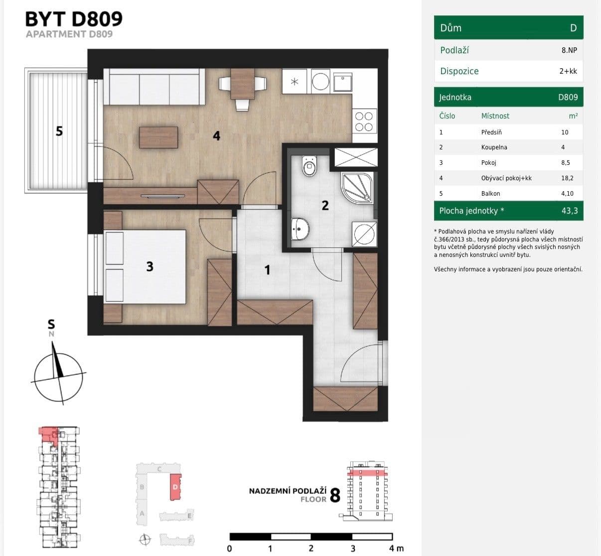 1 bedroom with open-plan kitchen flat to rent, 43 m², Arnošta Staňka, Prague, Prague 1 bedroom with open-plan kitchen flat to rent, 43 m², Arnošta Staňka, Prague, Prague