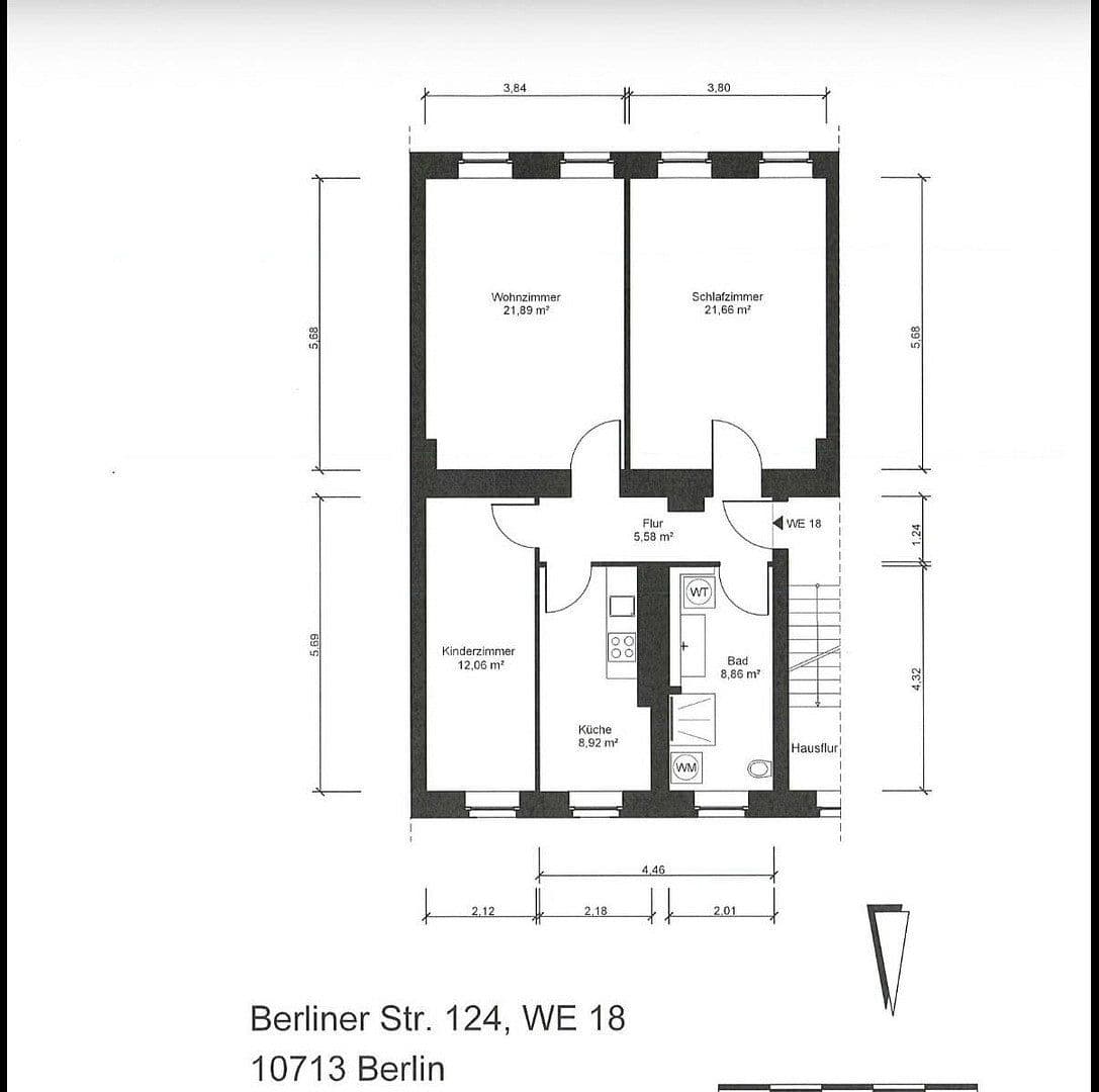 3 bedroom flat to rent, 80 m², Berlin, Berlin 3 bedroom flat to rent, 80 m², Berlin, Berlin