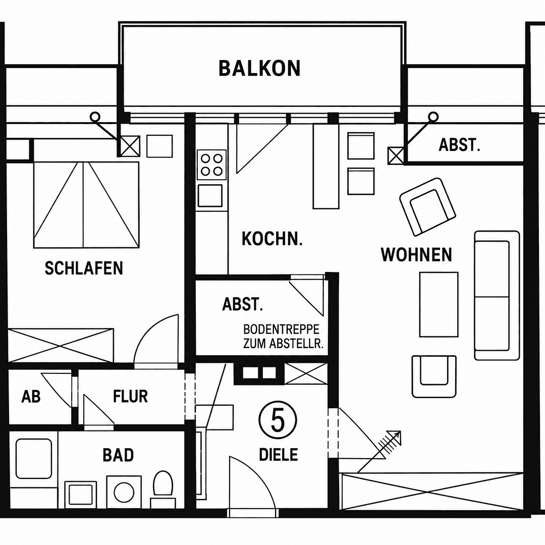 2 bedroom flat to rent, 56 m², Teichweg 3A, Osnabrück, Lower Saxony 2 bedroom flat to rent, 56 m², Teichweg 3A, Osnabrück, Lower Saxony