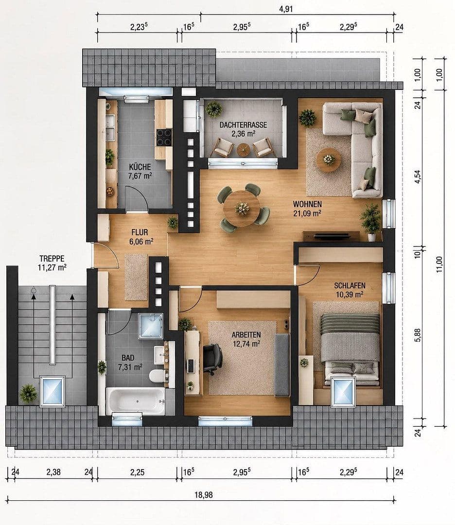 3 bedroom flat to rent, 67 m², Hanover, Lower Saxony 3 bedroom flat to rent, 67 m², Hanover, Lower Saxony