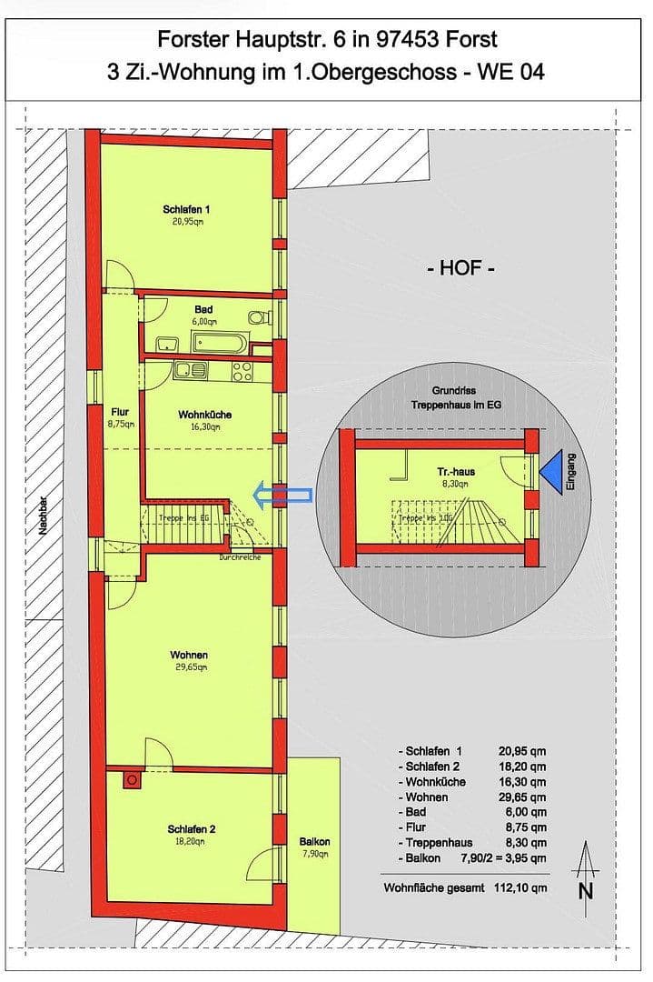 3 bedroom flat to rent, 112 m², Schonungen, Bavaria 3 bedroom flat to rent, 112 m², Schonungen, Bavaria