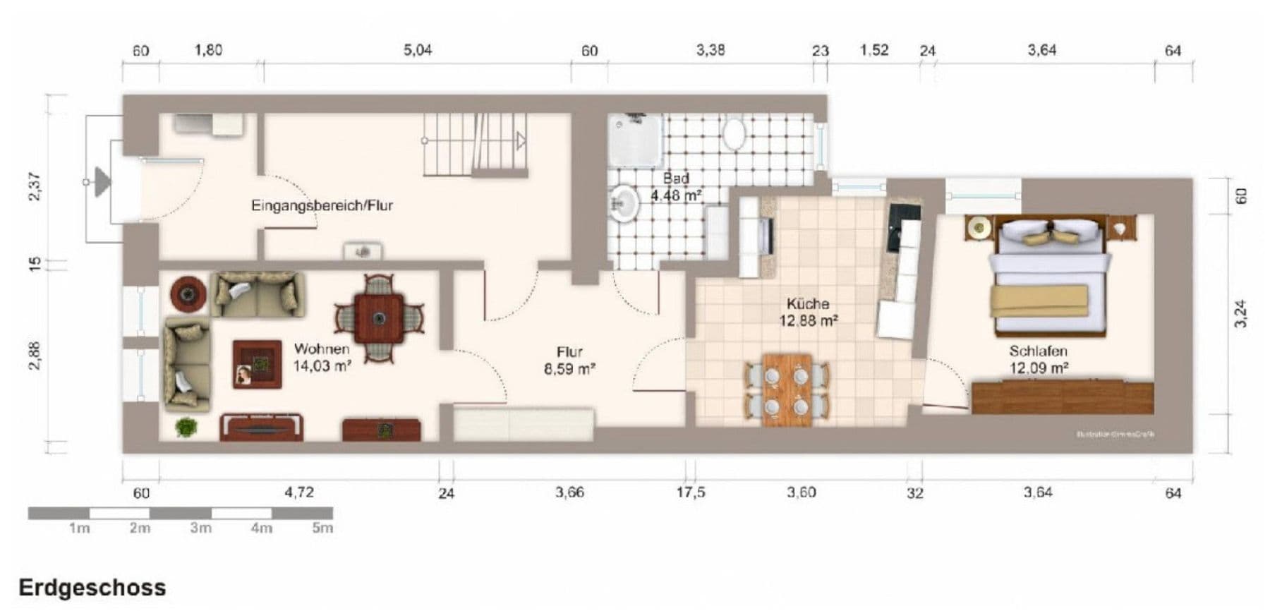 2 bedroom flat to rent, 60 m², Jakobsplan 4, Weimar, Thuringia 2 bedroom flat to rent, 60 m², Jakobsplan 4, Weimar, Thuringia