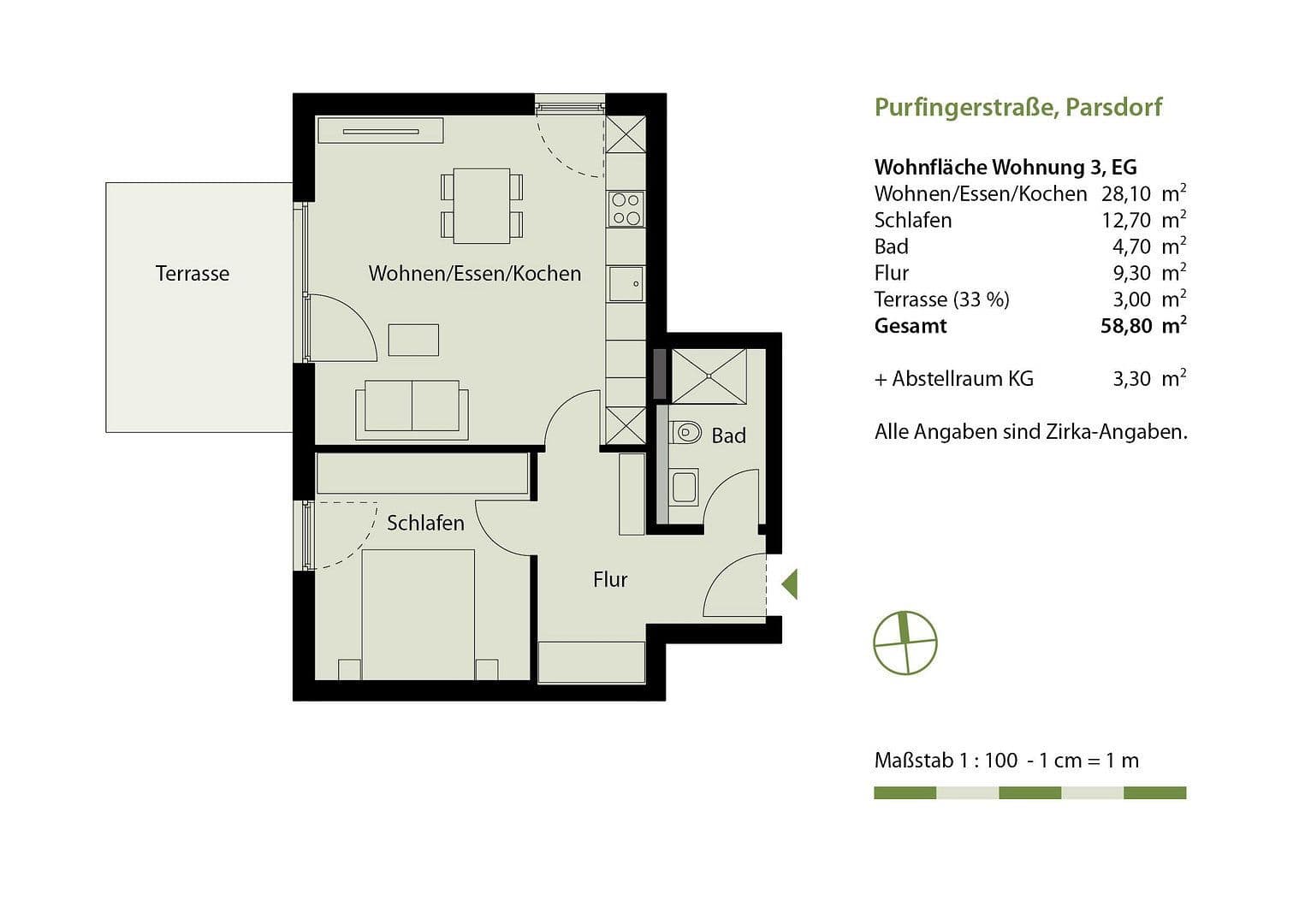 2 bedroom flat for sale, 59 m², Parsdorf, Bavaria 2 bedroom flat for sale, 59 m², Parsdorf, Bavaria