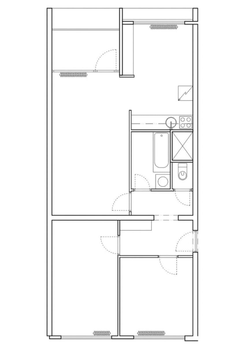 3 bedroom flat to rent, 67 m², Slancova, Prague, Prague 3 bedroom flat to rent, 67 m², Slancova, Prague, Prague