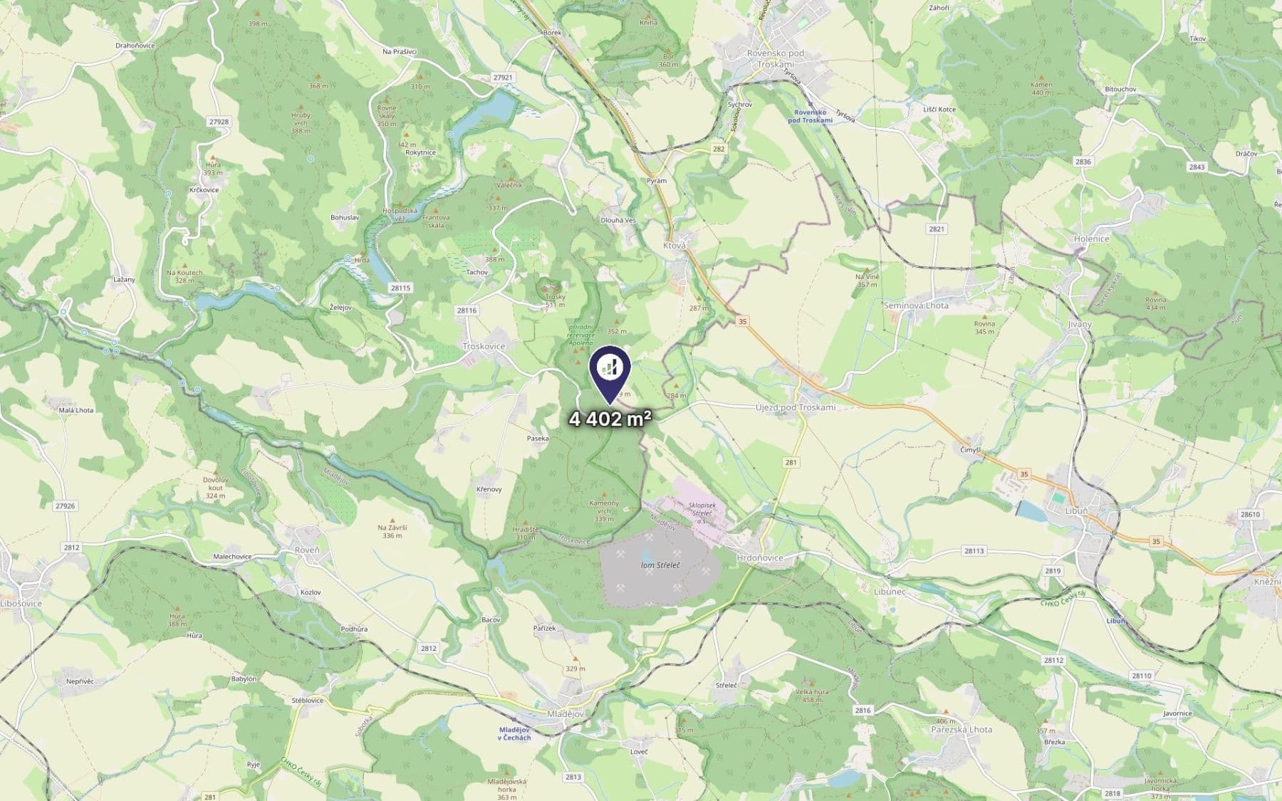 plot for sale, 4,402 m², Troskovice, Liberecký Region plot for sale, 4,402 m², Troskovice, Liberecký Region