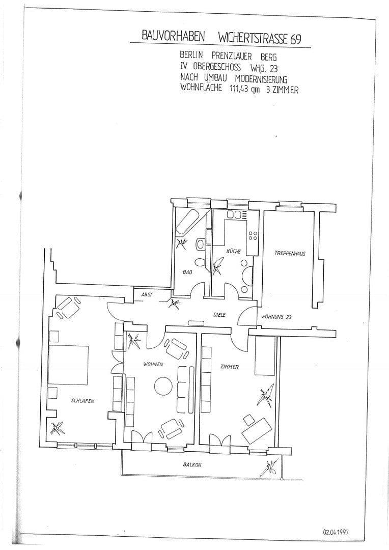 3 bedroom flat for sale, 112 m², Wichertstr. 69, Berlin, Berlin 3 bedroom flat for sale, 112 m², Wichertstr. 69, Berlin, Berlin