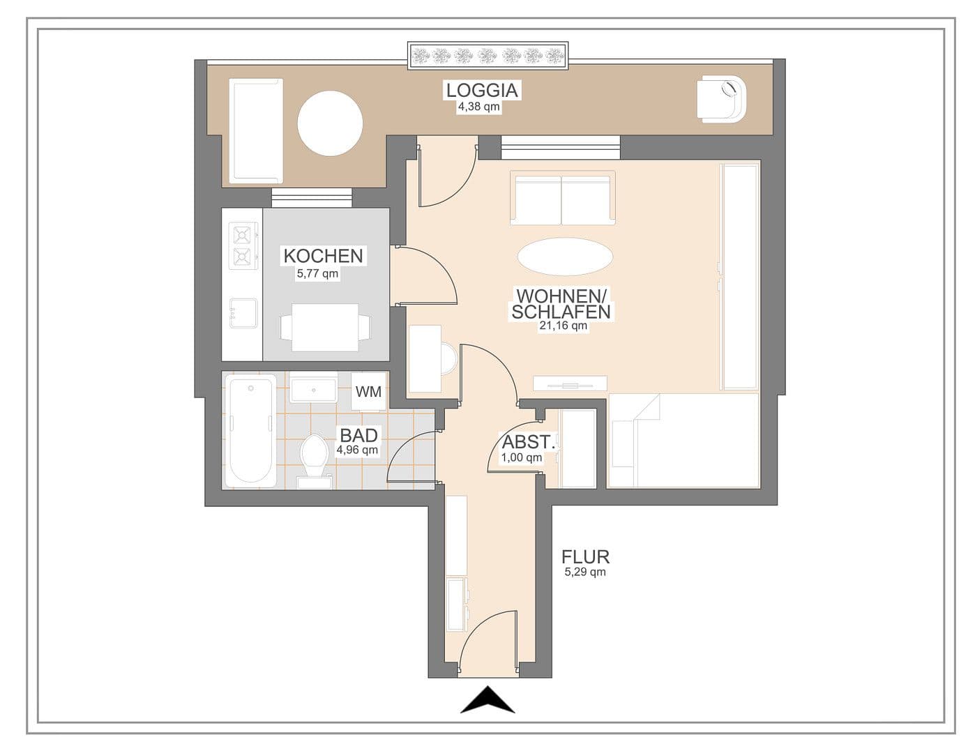 Studio flat for sale, 42 m², Albert-Schweitzer-Str.65, München, Bavaria Studio flat for sale, 42 m², Albert-Schweitzer-Str.65, München, Bavaria