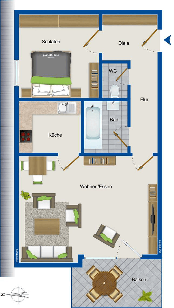 2 bedroom flat to rent, 45 m², Erlenweg 6, Aurach, Bavaria 2 bedroom flat to rent, 45 m², Erlenweg 6, Aurach, Bavaria