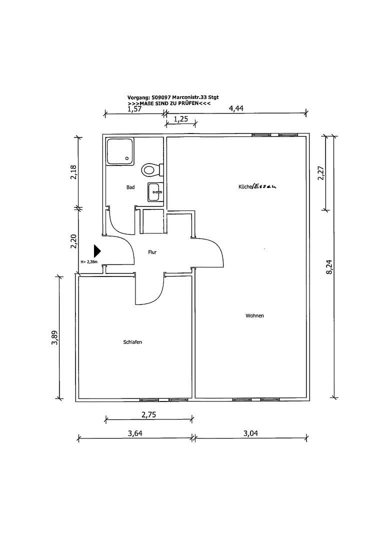 1 bedroom with open-plan kitchen flat to rent, 49 m², Marconistr. 33, Stuttgart, Baden-Württemberg 1 bedroom with open-plan kitchen flat to rent, 49 m², Marconistr. 33, Stuttgart, Baden-Württemberg
