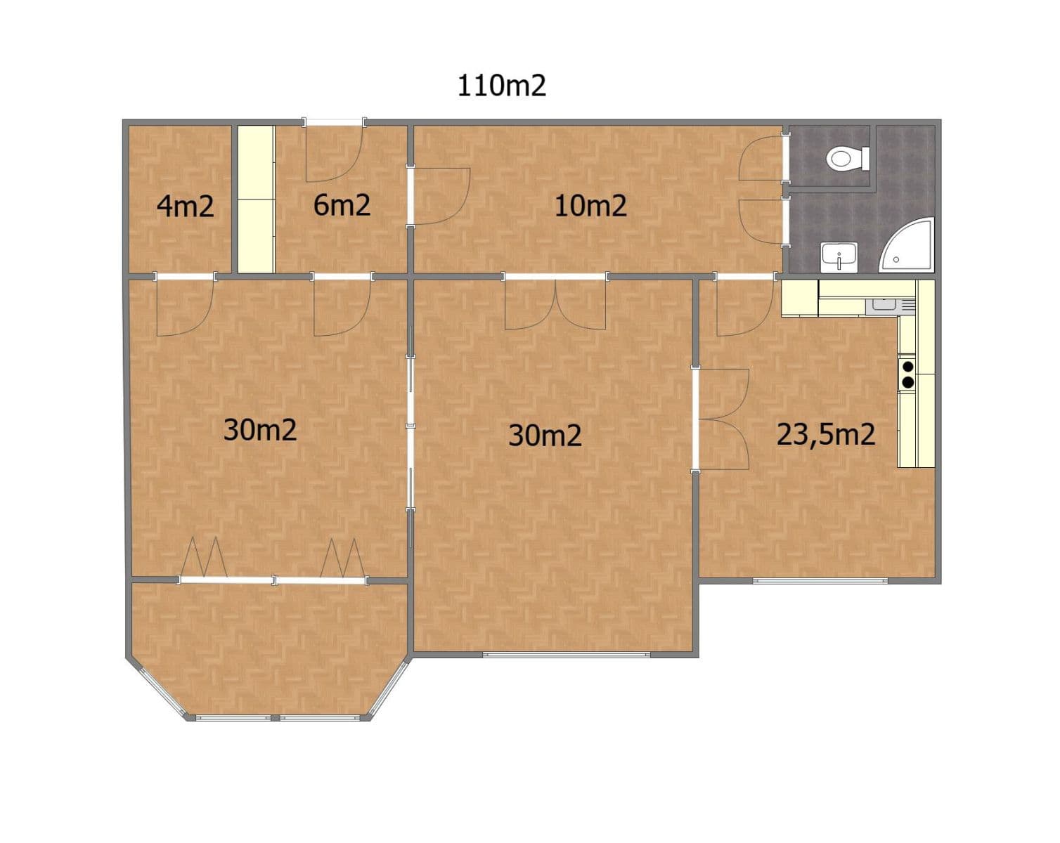 2 bedroom flat to rent, 110 m², Na Hutích, Prague, Prague 2 bedroom flat to rent, 110 m², Na Hutích, Prague, Prague