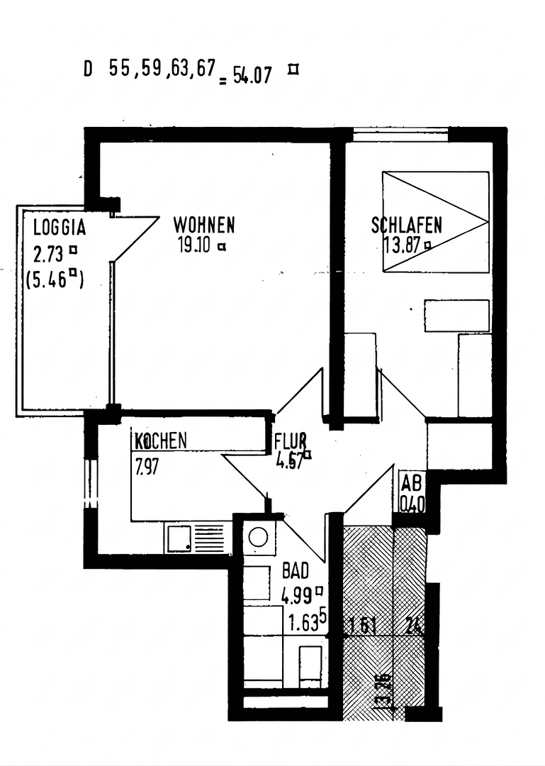 2 bedroom flat to rent, 54 m², Rathenaustr. 24B, Offenbach, Hesse 2 bedroom flat to rent, 54 m², Rathenaustr. 24B, Offenbach, Hesse