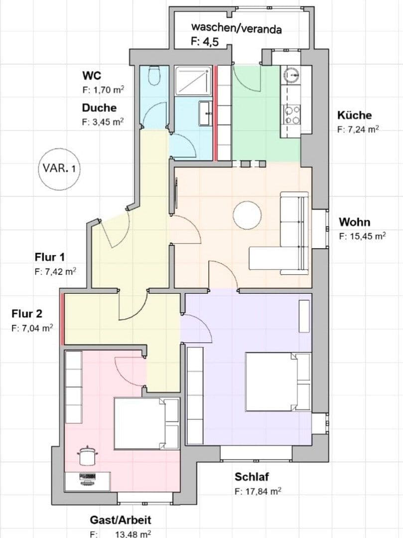 3 bedroom flat to rent, 78 m², Stuttgart, Baden-Württemberg 3 bedroom flat to rent, 78 m², Stuttgart, Baden-Württemberg