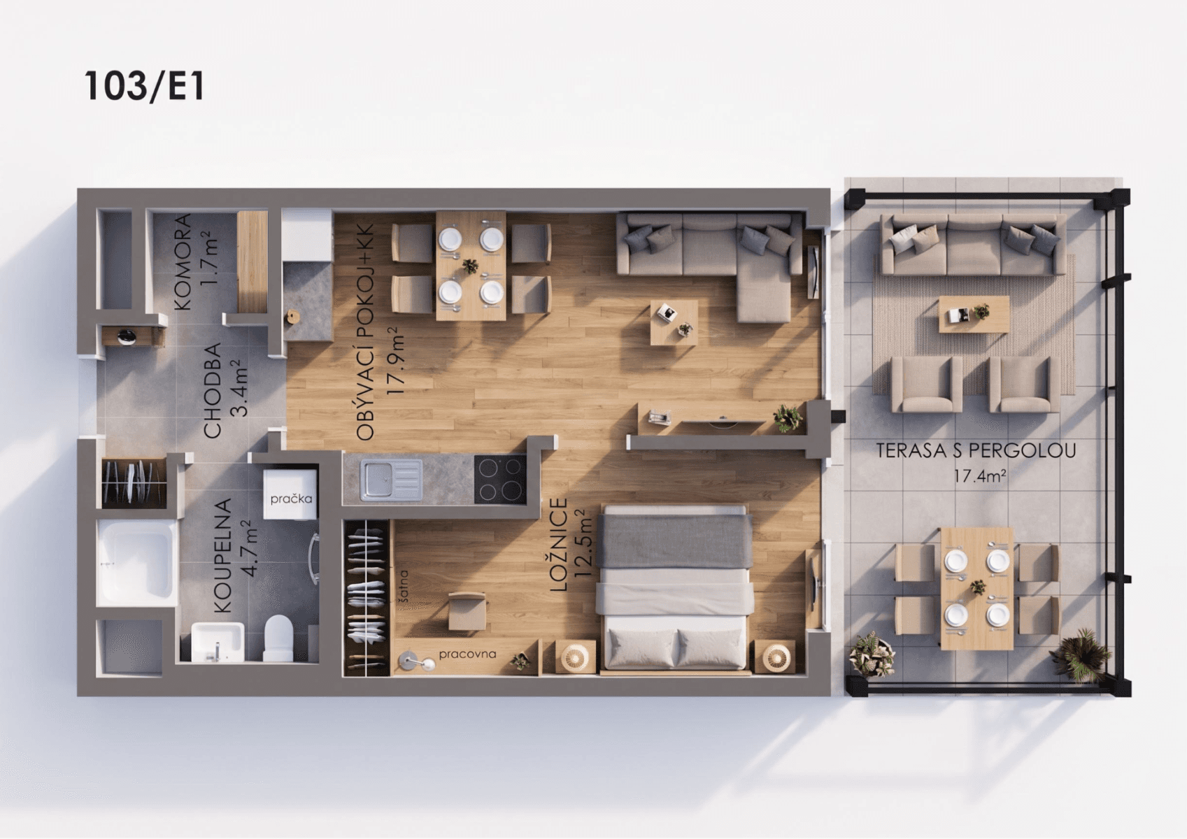 1 bedroom with open-plan kitchen flat for sale, 43 m², Stočesova, Prague, Prague 1 bedroom with open-plan kitchen flat for sale, 43 m², Stočesova, Prague, Prague