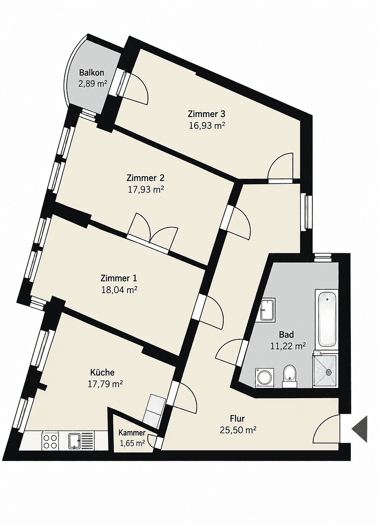 3 bedroom flat to rent, 111 m², Ebendorfer Straße 31, Magdeburg, Saxony-Anhalt 3 bedroom flat to rent, 111 m², Ebendorfer Straße 31, Magdeburg, Saxony-Anhalt