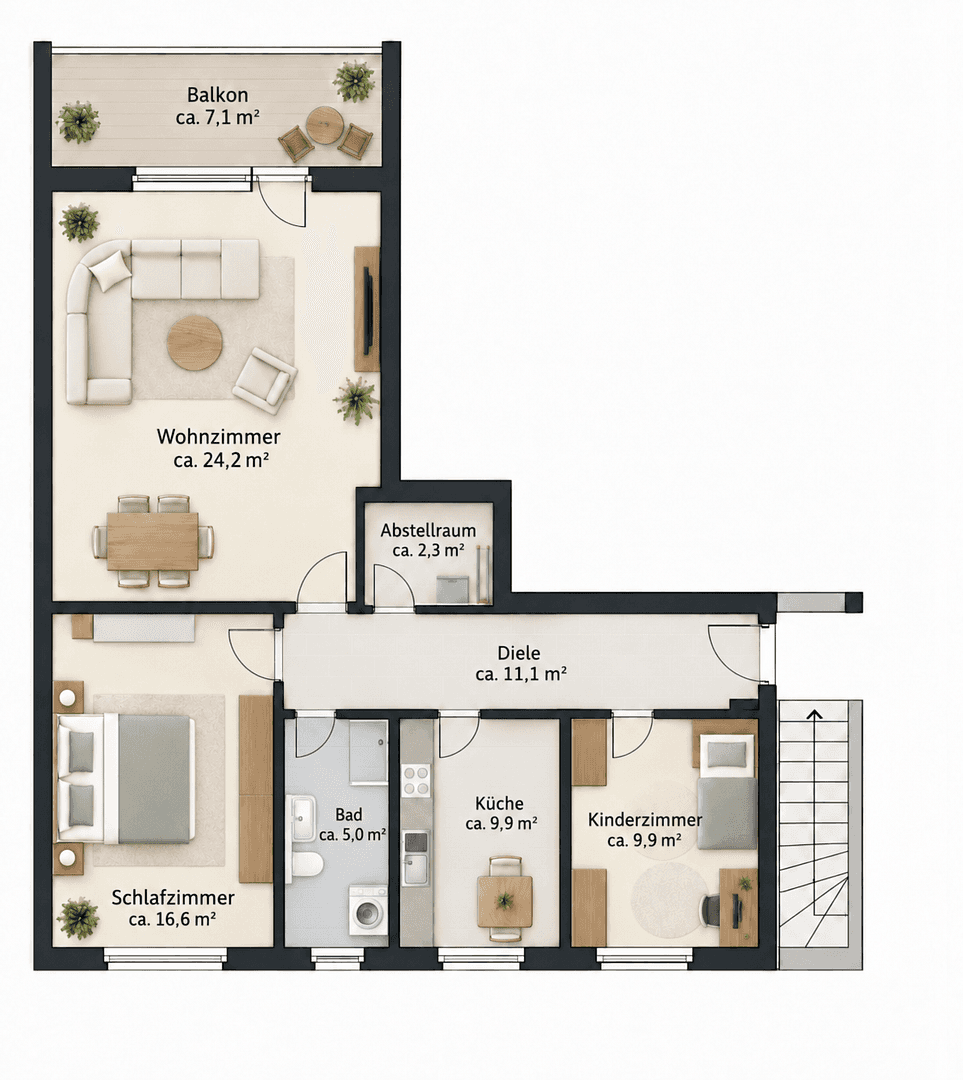 3 bedroom flat to rent, 83 m², Egerlandstraße 8a, Solms, Hesse 3 bedroom flat to rent, 83 m², Egerlandstraße 8a, Solms, Hesse