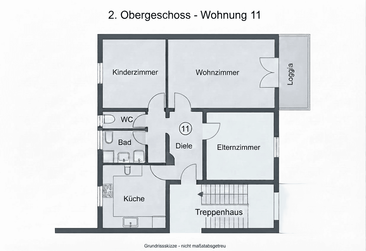 3 bedroom flat to rent, 85 m², Hohenzollernstraße 9, Friedrichsthal, Saarland 3 bedroom flat to rent, 85 m², Hohenzollernstraße 9, Friedrichsthal, Saarland