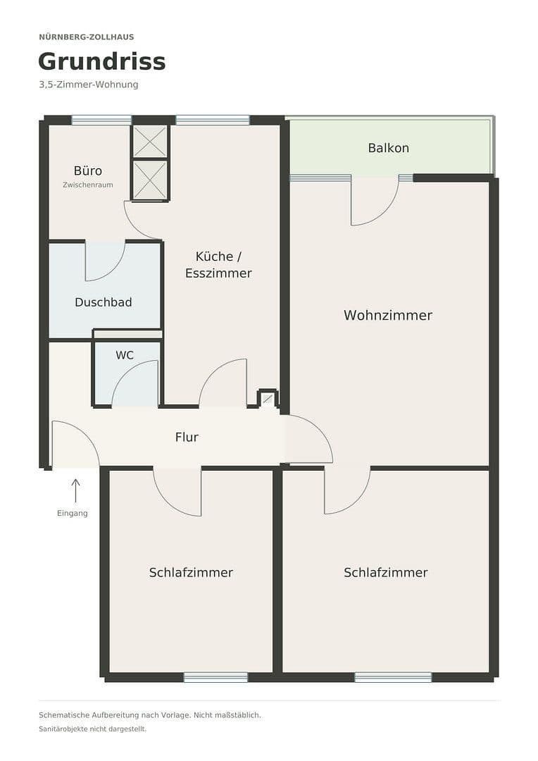 2 bedroom with open-plan kitchen flat to rent, 74 m², Neptunweg 27, Nürnberg, Bavaria 2 bedroom with open-plan kitchen flat to rent, 74 m², Neptunweg 27, Nürnberg, Bavaria