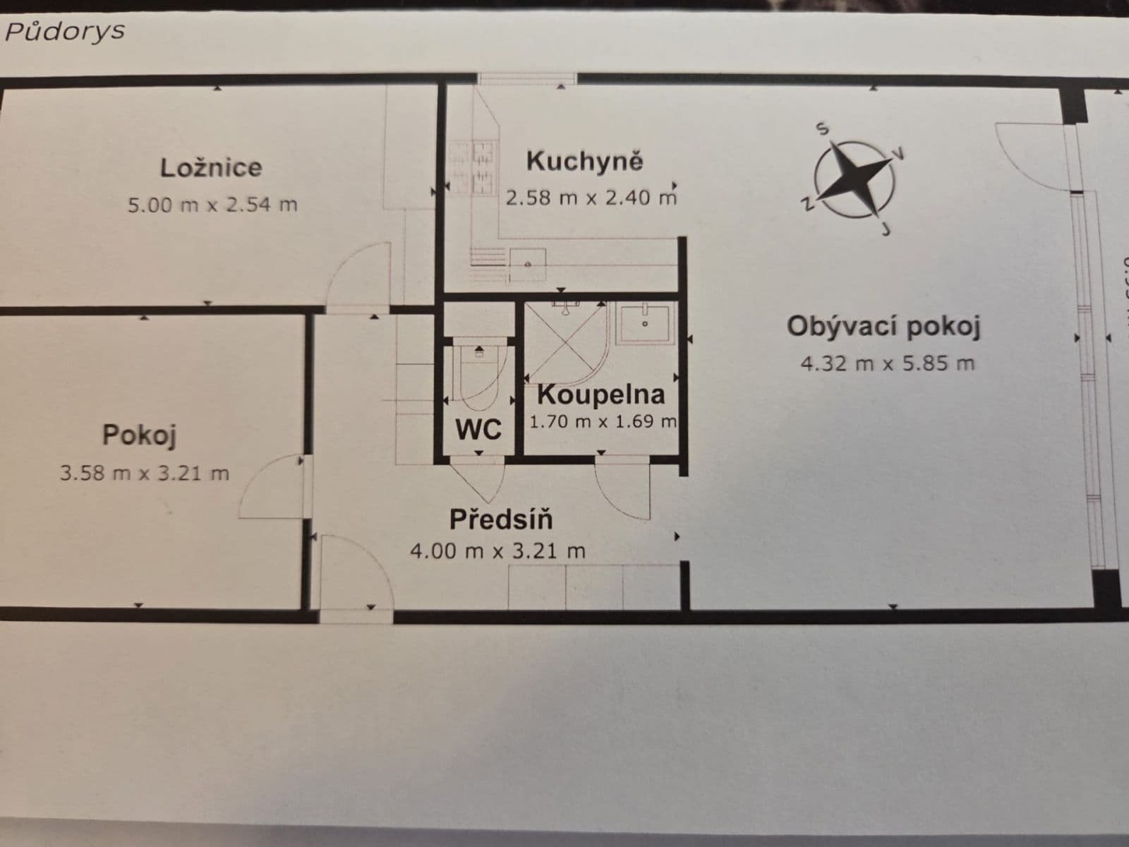 2 bedroom with open-plan kitchen flat to rent, 75 m², Novodvorská, Prague, Prague 2 bedroom with open-plan kitchen flat to rent, 75 m², Novodvorská, Prague, Prague