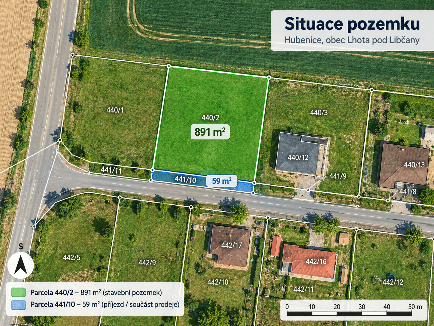 plot for sale, 950 m², Lhota pod Libčany, Královéhradecký Region plot for sale, 950 m², Lhota pod Libčany, Královéhradecký Region