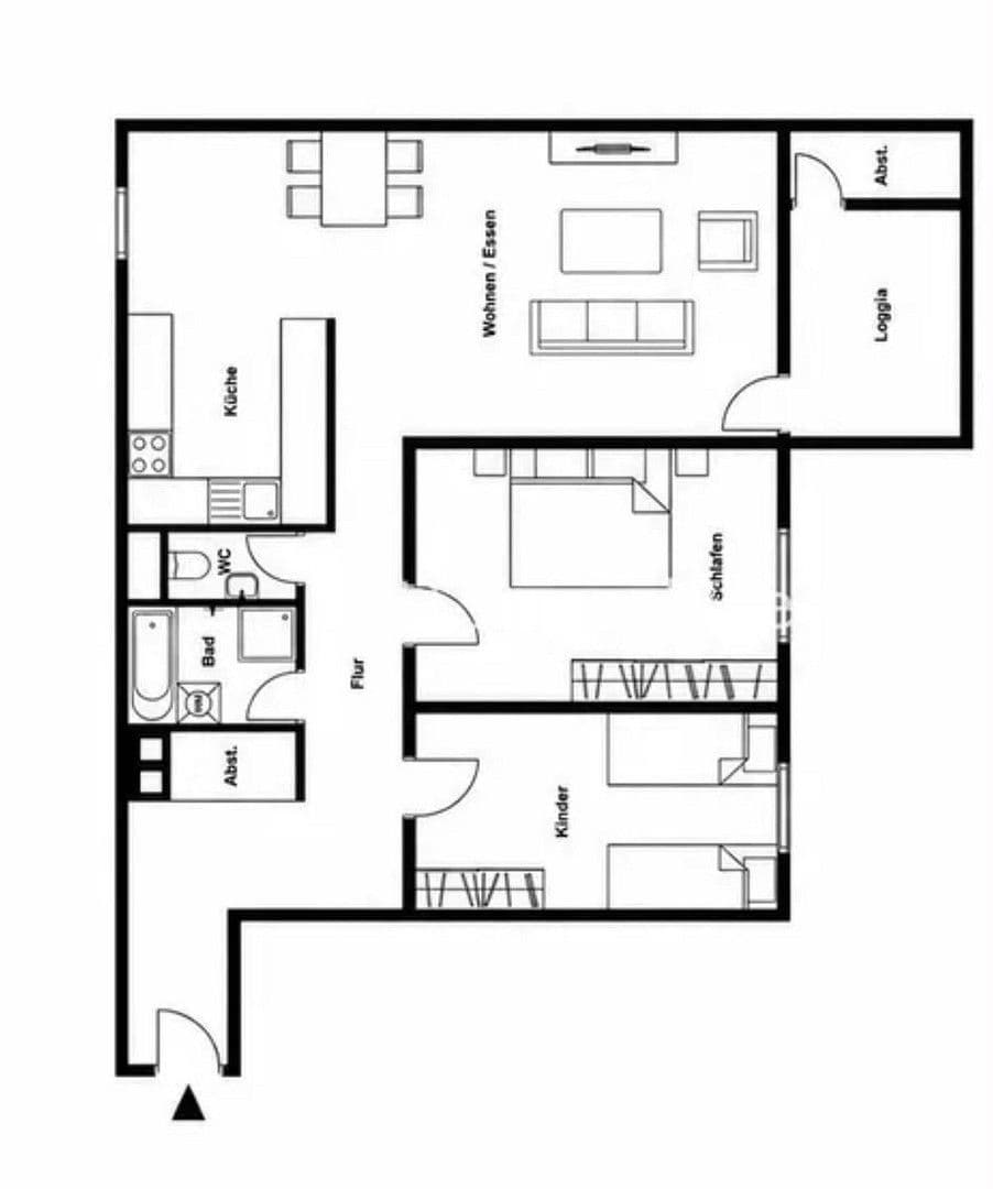 3 bedroom flat to rent, 92 m², Frankfurt am Main, Hesse 3 bedroom flat to rent, 92 m², Frankfurt am Main, Hesse