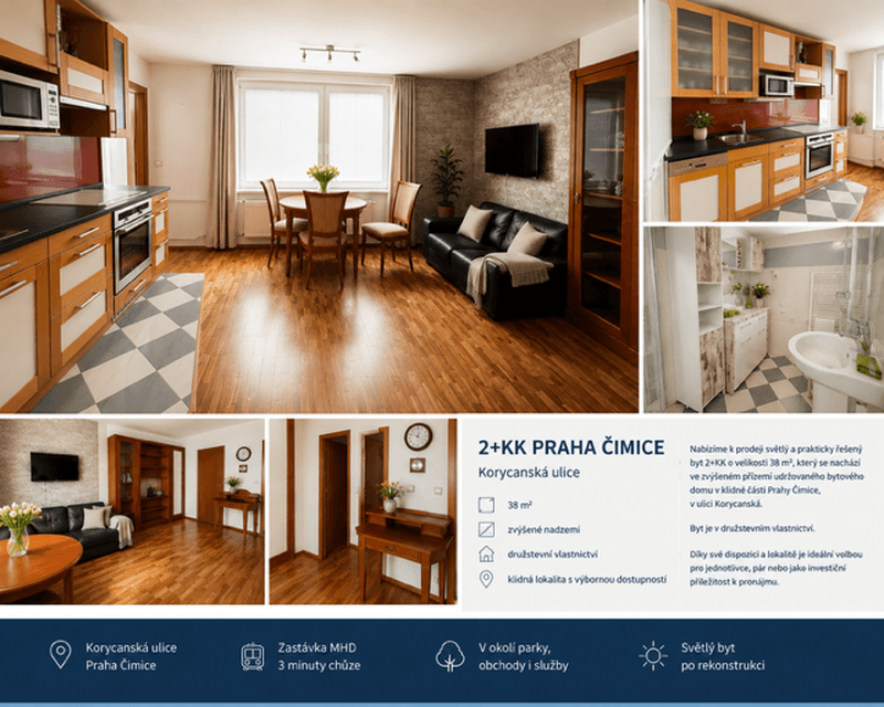 1 bedroom with open-plan kitchen flat for sale, 38 m², Korycanská, Prague, Prague 1 bedroom with open-plan kitchen flat for sale, 38 m², Korycanská, Prague, Prague