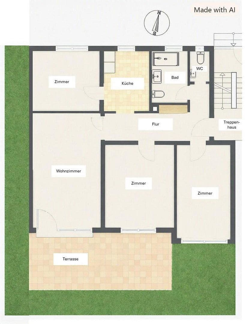 4 bedroom flat for sale, 96 m², Stuttgart, Baden-Württemberg 4 bedroom flat for sale, 96 m², Stuttgart, Baden-Württemberg
