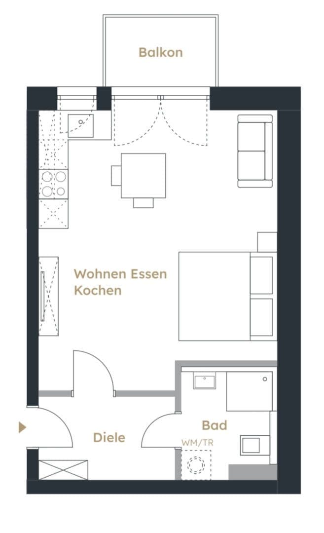 1 bedroom flat to rent, 38 m², Sailerstr., München, Bavaria 1 bedroom flat to rent, 38 m², Sailerstr., München, Bavaria