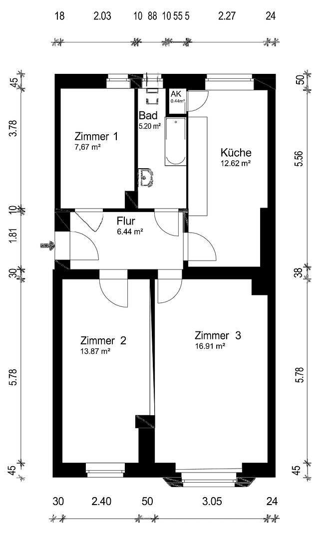 3 bedroom flat for sale, 64 m², Köllnische Straße 44, Berlin, Berlin 3 bedroom flat for sale, 64 m², Köllnische Straße 44, Berlin, Berlin