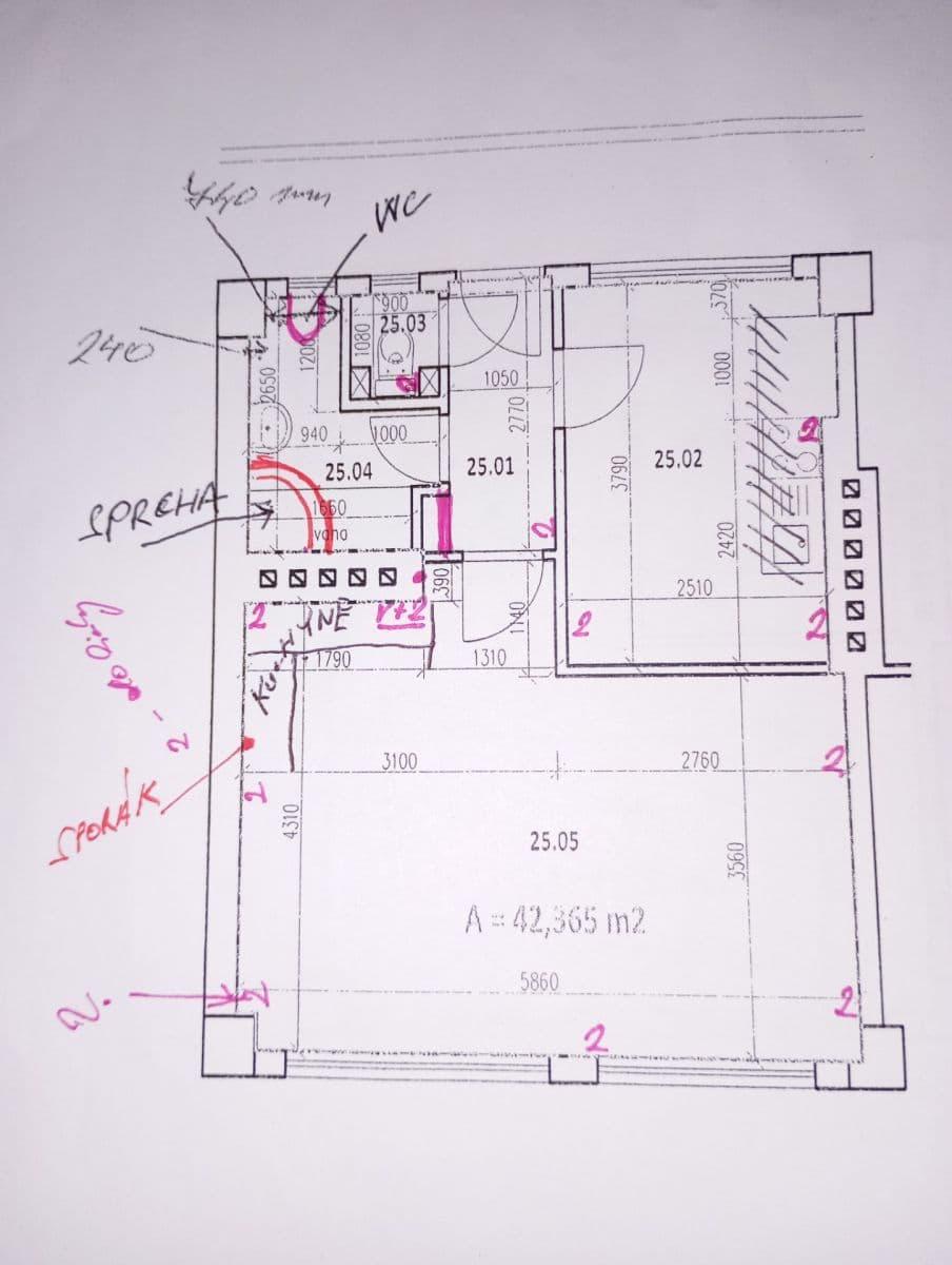 1 bedroom with open-plan kitchen flat to rent, 42 m², Osadní, Prague, Prague 1 bedroom with open-plan kitchen flat to rent, 42 m², Osadní, Prague, Prague