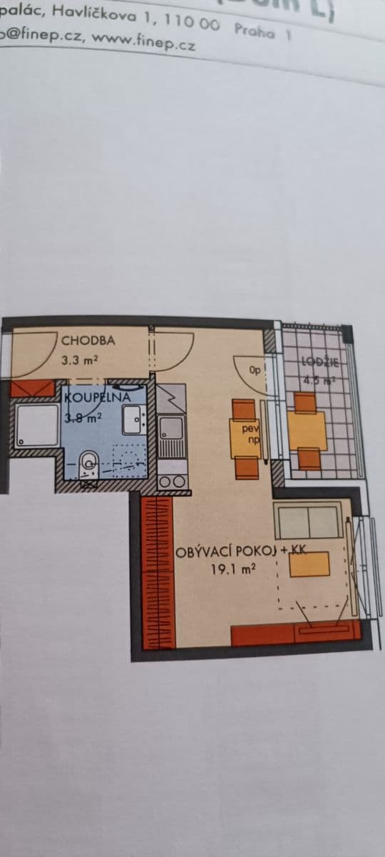 Studio flat for sale, 27 m², Ondrákové, Prague, Prague Studio flat for sale, 27 m², Ondrákové, Prague, Prague