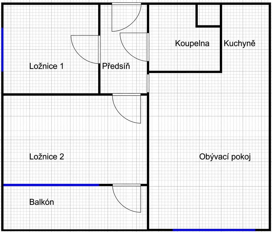 2 bedroom with open-plan kitchen flat to rent, 43 m², Evropská, Prague, Prague 2 bedroom with open-plan kitchen flat to rent, 43 m², Evropská, Prague, Prague