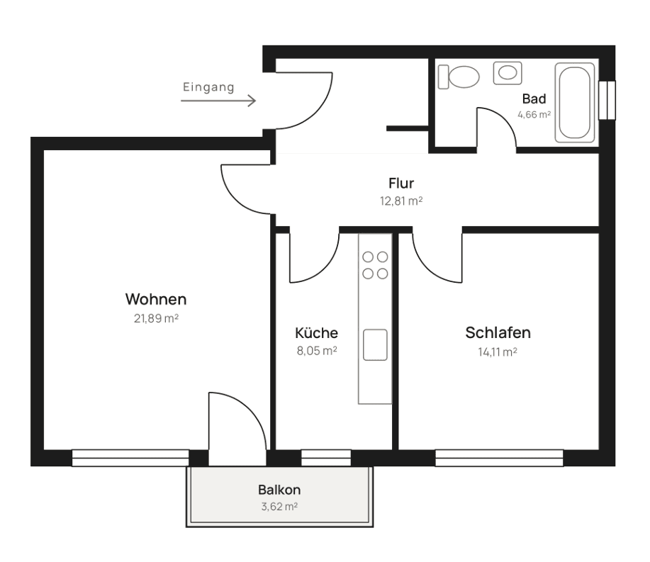 2 bedroom flat to rent, 61 m², Emmanuel-Geibel-Straße 18, Wiesbaden, Hesse 2 bedroom flat to rent, 61 m², Emmanuel-Geibel-Straße 18, Wiesbaden, Hesse