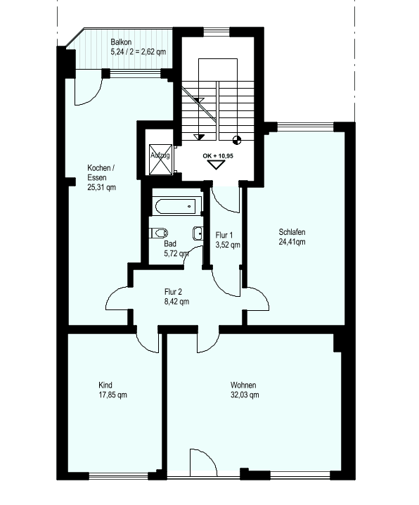 3 bedroom flat to rent, 120 m², F1/4, Mannheim, Baden-Württemberg 3 bedroom flat to rent, 120 m², F1/4, Mannheim, Baden-Württemberg