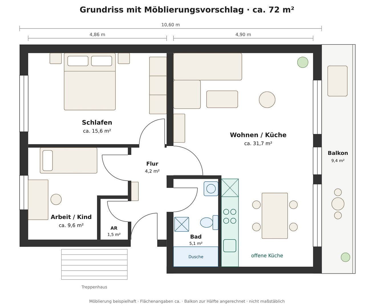 3 bedroom flat to rent, 72 m², Travemünder Allee 32, Lübeck, Schleswig-Holstein 3 bedroom flat to rent, 72 m², Travemünder Allee 32, Lübeck, Schleswig-Holstein