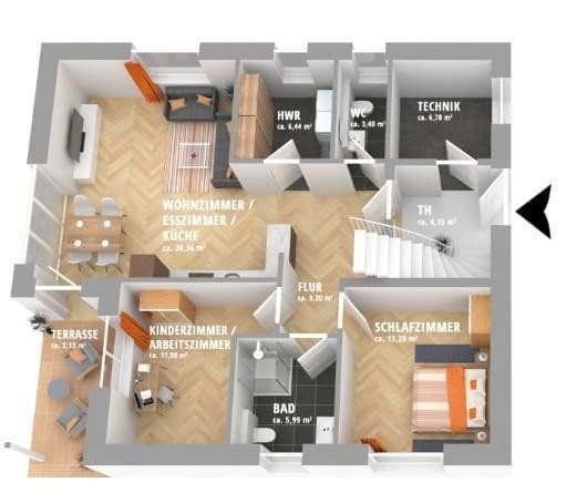 3 bedroom flat to rent, 82 m², Moosbeerenring 15, Barßel, Lower Saxony 3 bedroom flat to rent, 82 m², Moosbeerenring 15, Barßel, Lower Saxony
