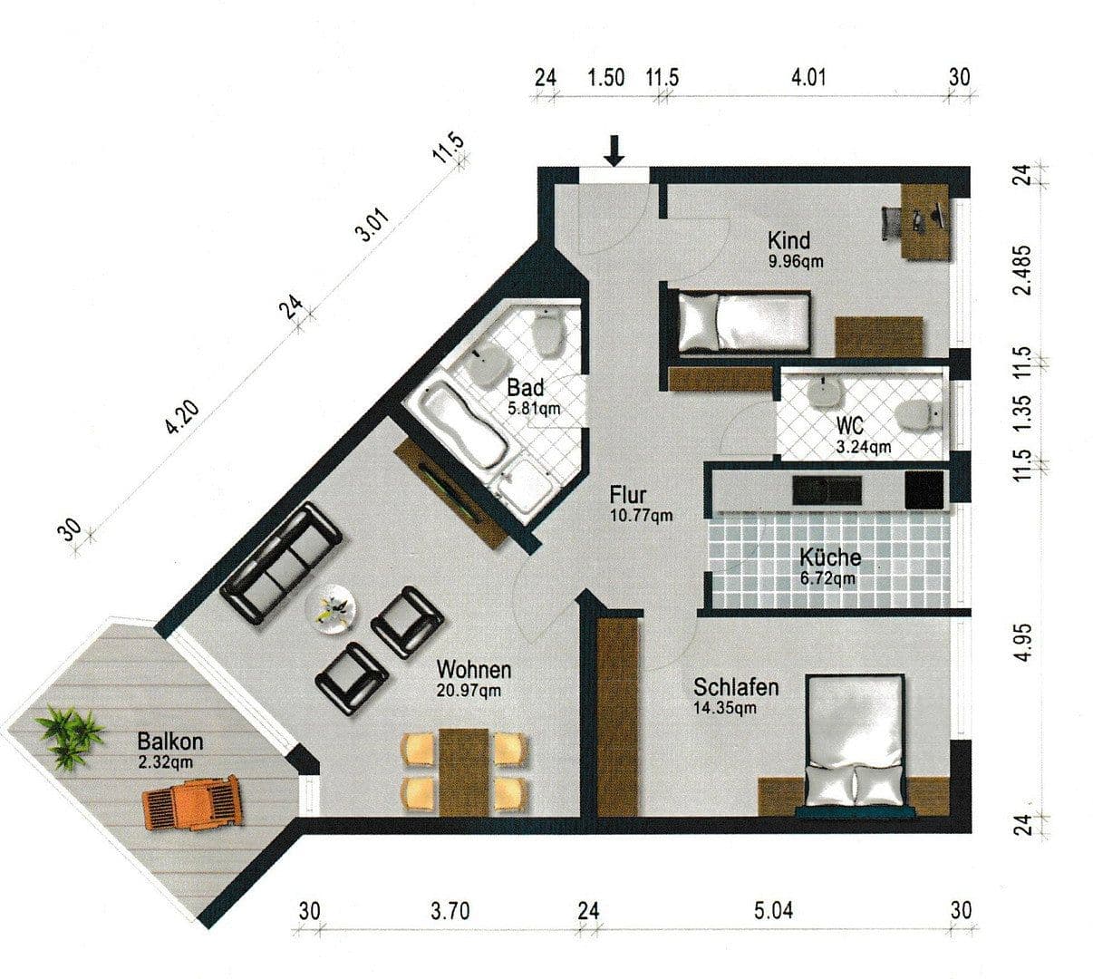 3 bedroom flat for sale, 83 m², Aalenerstraße 24, Leonberg, Baden-Württemberg 3 bedroom flat for sale, 83 m², Aalenerstraße 24, Leonberg, Baden-Württemberg