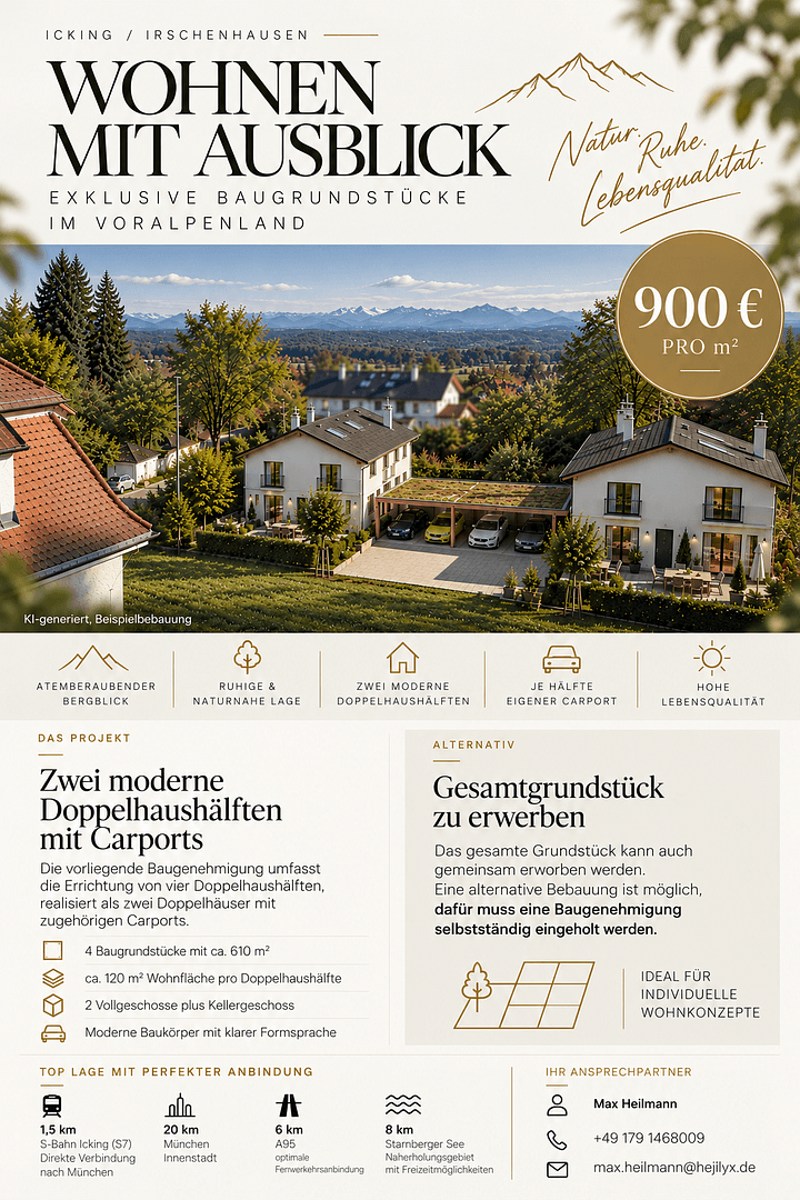 plot for sale, 610 m², Irschenhauserstraße 87, Icking, Bavaria plot for sale, 610 m², Irschenhauserstraße 87, Icking, Bavaria