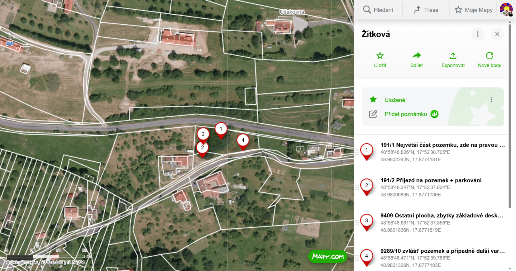 plot for sale, 1,614 m², Žítková, Zlínský Region plot for sale, 1,614 m², Žítková, Zlínský Region