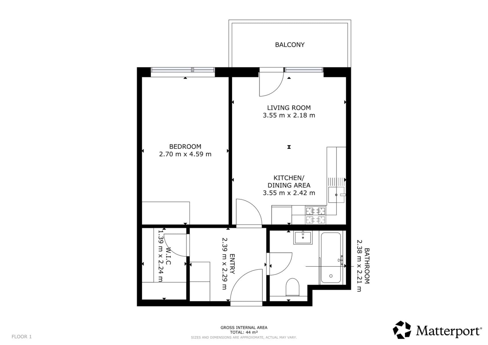 1 bedroom with open-plan kitchen flat to rent, 44 m², Nebřenická, Prague, Prague 1 bedroom with open-plan kitchen flat to rent, 44 m², Nebřenická, Prague, Prague