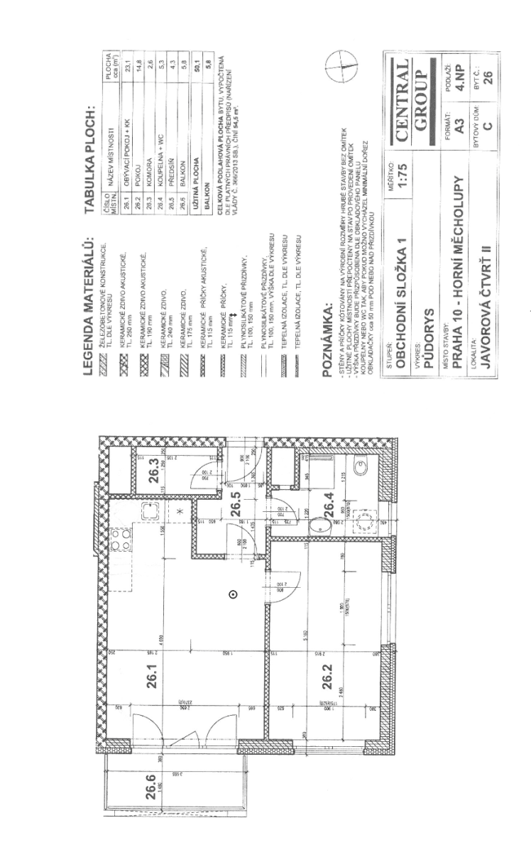 1 bedroom with open-plan kitchen flat for sale, 50 m², Mantovská, Prague, Prague 1 bedroom with open-plan kitchen flat for sale, 50 m², Mantovská, Prague, Prague