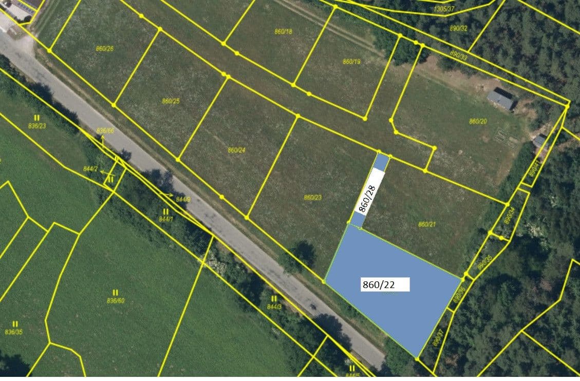 plot for sale, 1,100 m², Nevřeň, Plzeňský Region plot for sale, 1,100 m², Nevřeň, Plzeňský Region