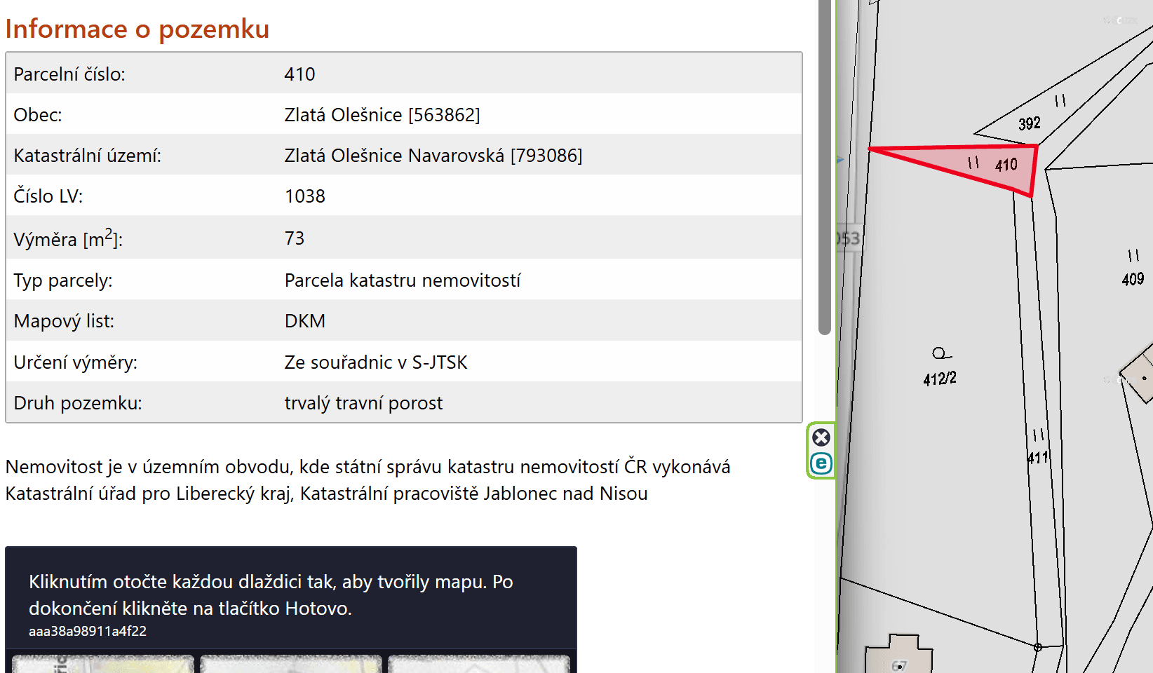 plot for sale, 1,629 m², Zlatá Olešnice, Liberecký Region plot for sale, 1,629 m², Zlatá Olešnice, Liberecký Region