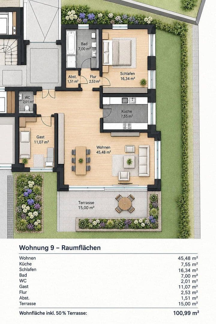 2 bedroom with open-plan kitchen flat for sale, 100 m², Rielasingen-Worblingen, Baden-Württemberg 2 bedroom with open-plan kitchen flat for sale, 100 m², Rielasingen-Worblingen, Baden-Württemberg