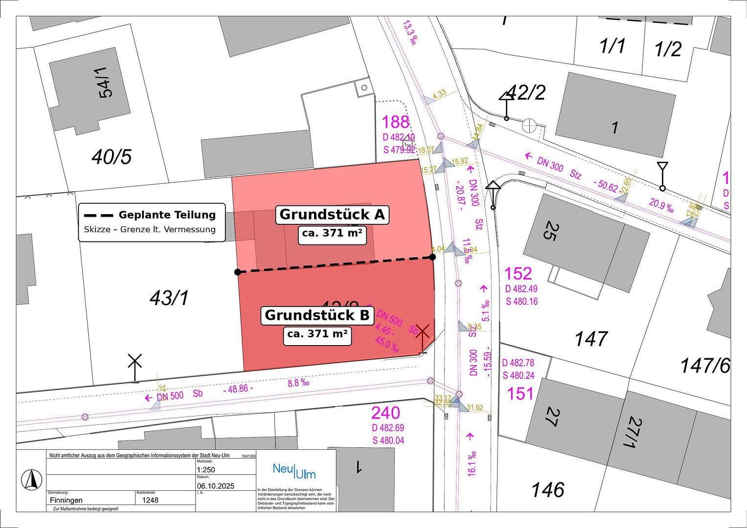 plot for sale, 371 m², Dorfstr.56, Neu-Ulm, Bavaria plot for sale, 371 m², Dorfstr.56, Neu-Ulm, Bavaria