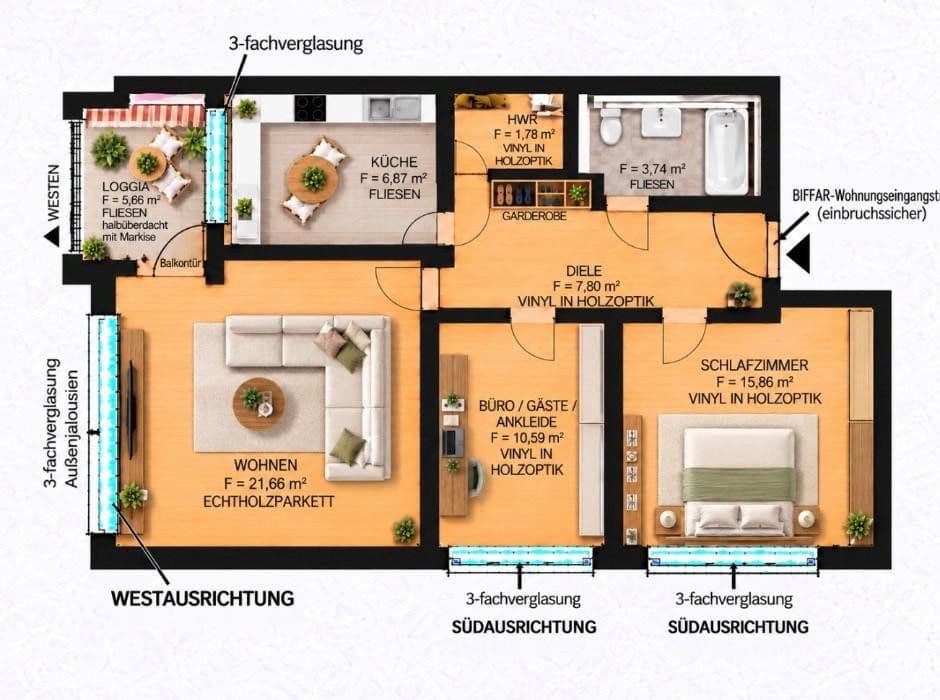 3 bedroom flat for sale, 72 m², Hanover, Lower Saxony 3 bedroom flat for sale, 72 m², Hanover, Lower Saxony