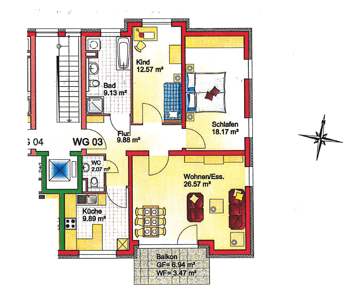 3 bedroom flat to rent, 92 m², Heidelberg, Baden-Württemberg 3 bedroom flat to rent, 92 m², Heidelberg, Baden-Württemberg
