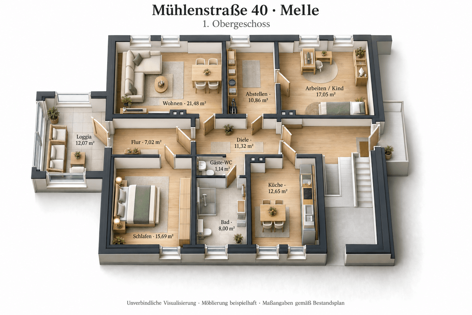 5 bedroom flat to rent, 118 m², Mühlenstraße 40, Melle, Lower Saxony 5 bedroom flat to rent, 118 m², Mühlenstraße 40, Melle, Lower Saxony
