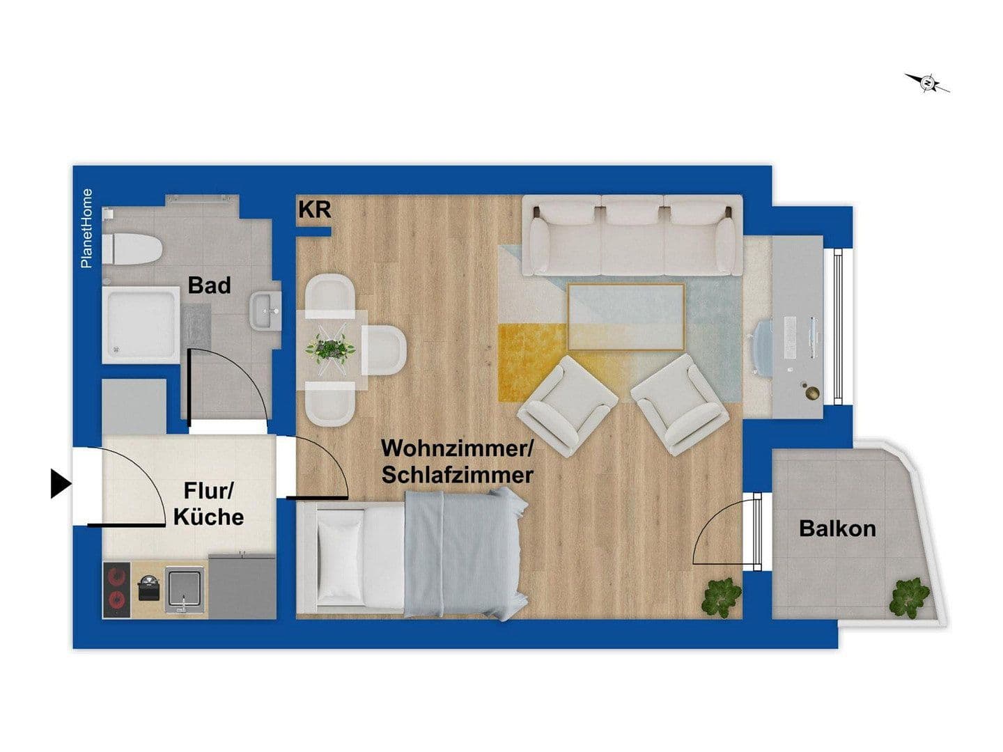 1 bedroom flat to rent, 29 m², Nürnberg, Bavaria 1 bedroom flat to rent, 29 m², Nürnberg, Bavaria