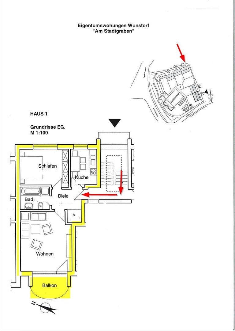 2 bedroom flat to rent, 58 m², Nordbruch 5, Wunstorf, Lower Saxony 2 bedroom flat to rent, 58 m², Nordbruch 5, Wunstorf, Lower Saxony