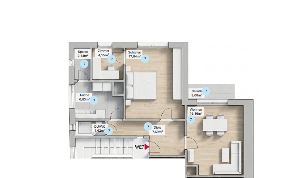 1 bedroom with open-plan kitchen flat for sale, 58 m², Liststrasse 72, Stuttgart, Baden-Württemberg 1 bedroom with open-plan kitchen flat for sale, 58 m², Liststrasse 72, Stuttgart, Baden-Württemberg